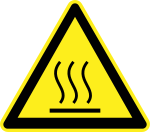 Burn Hazard  Hot Surface Warning Sign